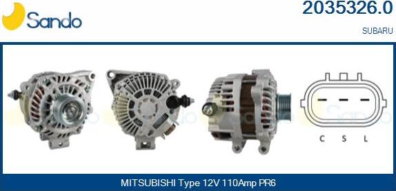 Sando 2035326.0 - Генератор autocars.com.ua