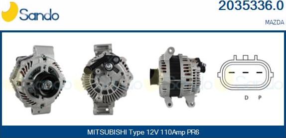 Sando 2035336.0 - Генератор autocars.com.ua