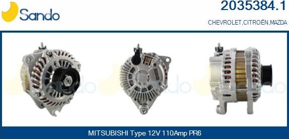 Sando 2035384.1 - Генератор autocars.com.ua