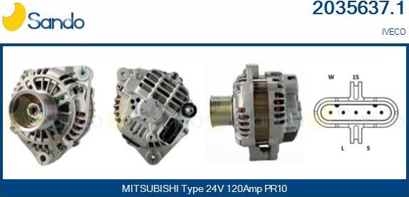 Sando 2035637.1 - Генератор autocars.com.ua