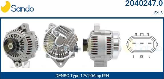 Sando 2040247.0 - Генератор autocars.com.ua