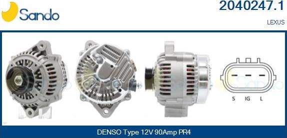 Sando 2040247.1 - Генератор autocars.com.ua