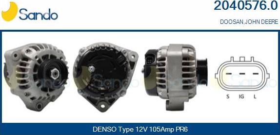 Sando 2040576.0 - Генератор autocars.com.ua