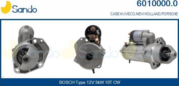 Sando 6010000.0 - Стартер autocars.com.ua