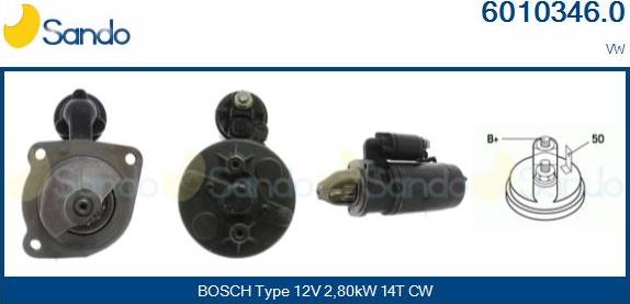 Sando 6010346.0 - Стартер autocars.com.ua