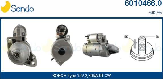 Sando 6010466.0 - Стартер autocars.com.ua