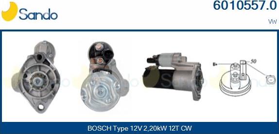 Sando 6010557.0 - Стартер autocars.com.ua