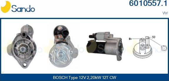 Sando 6010557.1 - Стартер autocars.com.ua