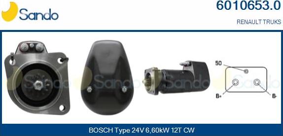 Sando 6010653.0 - Стартер autocars.com.ua