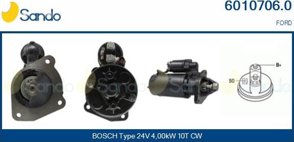 Sando 6010706.0 - Стартер autocars.com.ua