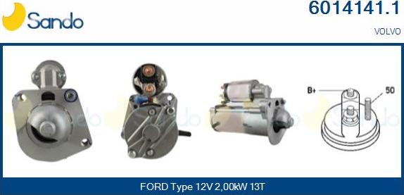 Sando 6014141.1 - Стартер autocars.com.ua