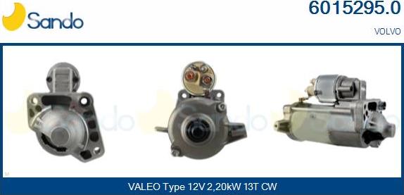 Sando 6015295.0 - Стартер autocars.com.ua