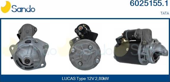 Sando 6025155.1 - Стартер autocars.com.ua