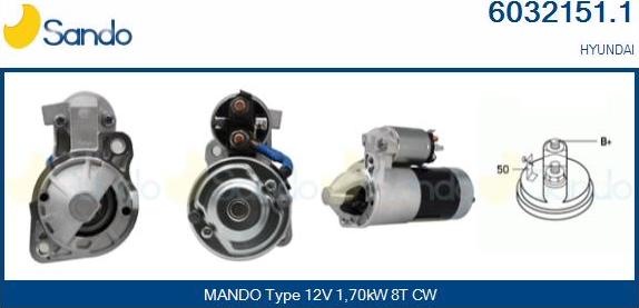 Sando 6032151.1 - Стартер autocars.com.ua