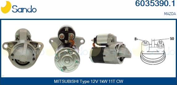 Sando 6035390.1 - Стартер autocars.com.ua