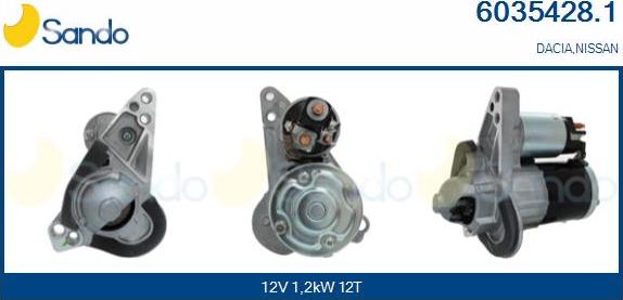 Sando 6035428.1 - Стартер autocars.com.ua