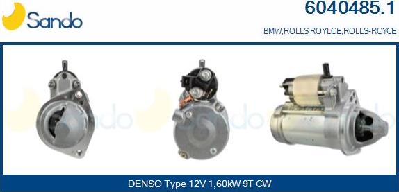 Sando 6040485.1 - Стартер autocars.com.ua