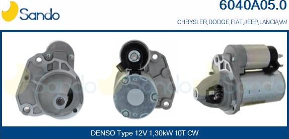 Sando 6040A05.0 - Стартер autocars.com.ua
