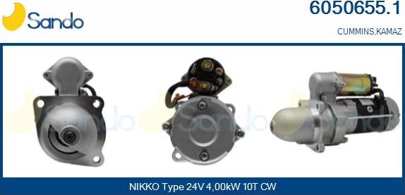 Sando 6050655.1 - Стартер autocars.com.ua