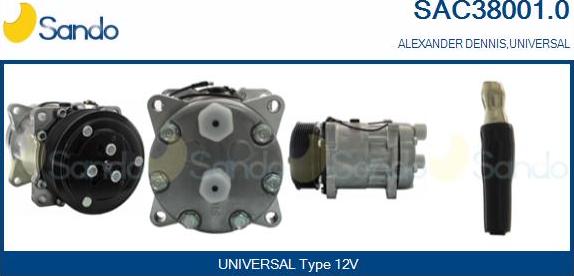 Sando SAC38001.0 - Компресор, кондиціонер autocars.com.ua
