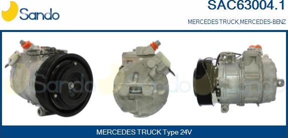 Sando SAC63004.1 - Компресор, кондиціонер autocars.com.ua