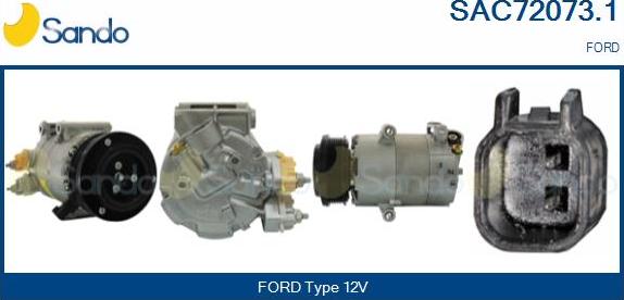 Sando SAC72073.1 - Компресор, кондиціонер autocars.com.ua