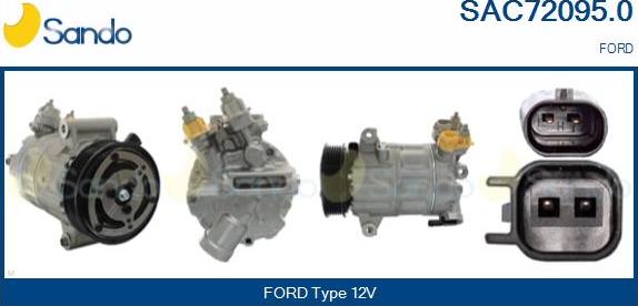 Sando SAC72095.0 - Компресор, кондиціонер autocars.com.ua