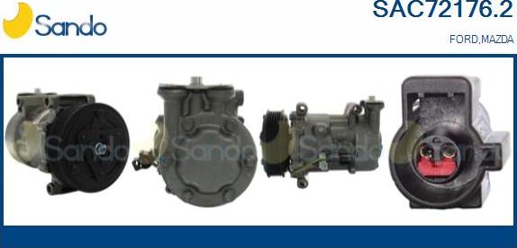 Sando SAC72176.2 - Компресор, кондиціонер autocars.com.ua