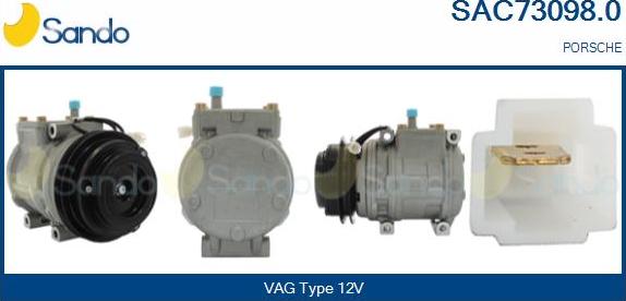 Sando SAC73098.0 - Компресор, кондиціонер autocars.com.ua