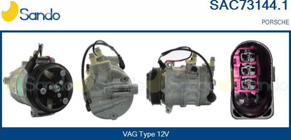 Sando SAC73144.1 - Компресор, кондиціонер autocars.com.ua
