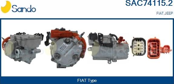 Sando SAC74115.2 - Компресор, кондиціонер autocars.com.ua