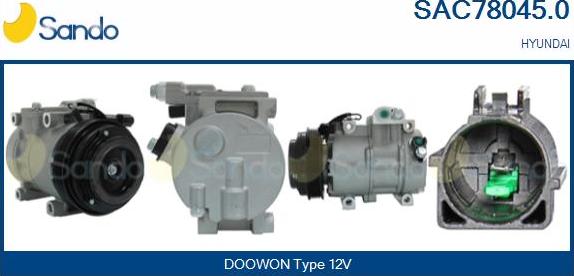 Sando SAC78045.0 - Компресор, кондиціонер autocars.com.ua
