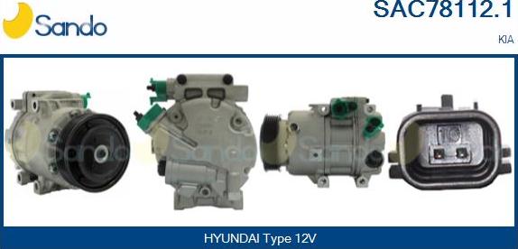 Sando SAC78112.1 - Компресор, кондиціонер autocars.com.ua