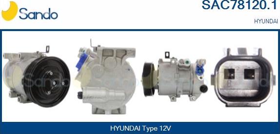 Sando SAC78120.1 - Компресор, кондиціонер autocars.com.ua