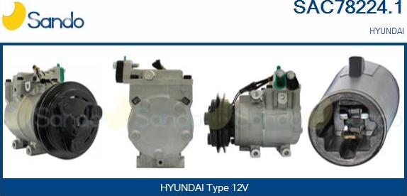 Sando SAC78224.1 - Компресор, кондиціонер autocars.com.ua