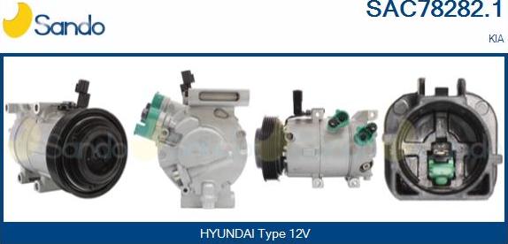 Sando SAC78282.1 - Компресор, кондиціонер autocars.com.ua