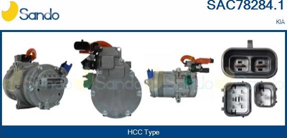 Sando SAC78284.1 - Компресор, кондиціонер autocars.com.ua