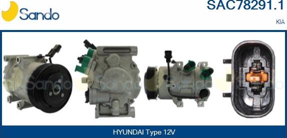 Sando SAC78291.1 - Компресор, кондиціонер autocars.com.ua