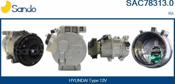 Sando SAC78313.0 - Компресор, кондиціонер autocars.com.ua