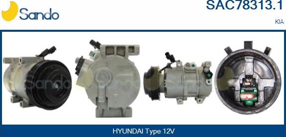 Sando SAC78313.1 - Компресор, кондиціонер autocars.com.ua