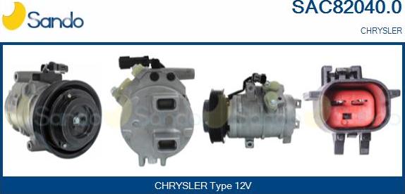 Sando SAC82040.0 - Компресор, кондиціонер autocars.com.ua