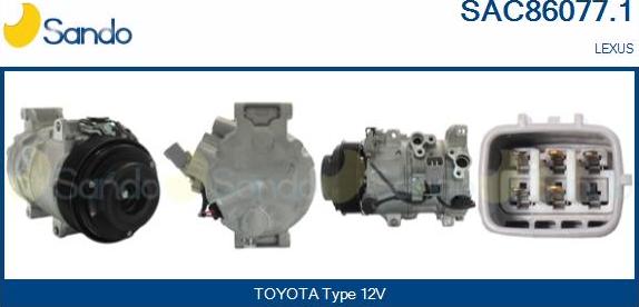 Sando SAC86077.1 - Компресор, кондиціонер autocars.com.ua