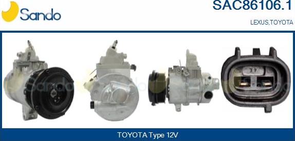 Sando SAC86106.1 - Компресор, кондиціонер autocars.com.ua