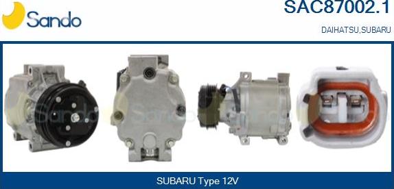 Sando SAC87002.1 - Компресор, кондиціонер autocars.com.ua
