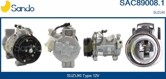 Sando SAC89008.1 - Компресор, кондиціонер autocars.com.ua