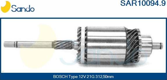 Sando SAR10094.9 - Якорь, стартер autodnr.net