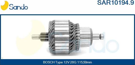 Sando SAR10194.9 - Якорь, стартер autodnr.net