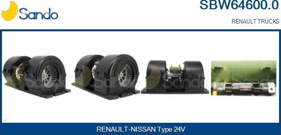 Sando SBW64600.0 - Вентилятор салону autocars.com.ua