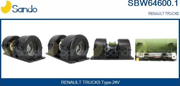 Sando SBW64600.1 - Вентилятор салону autocars.com.ua