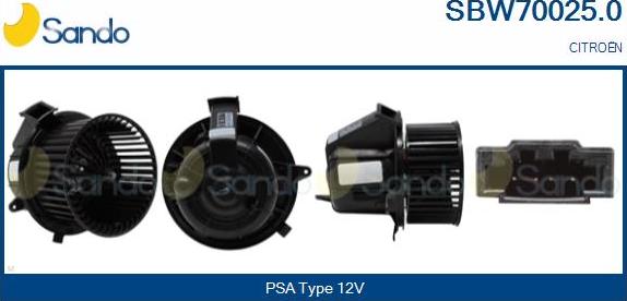 Sando SBW70025.0 - Вентилятор салону autocars.com.ua